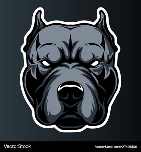pitbull logo vector